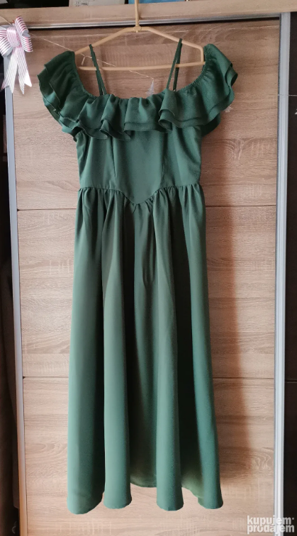 Zelena elegantna haljina NOVO  slika #1