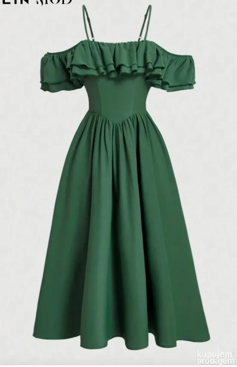 Zelena elegantna haljina NOVO  slika #2