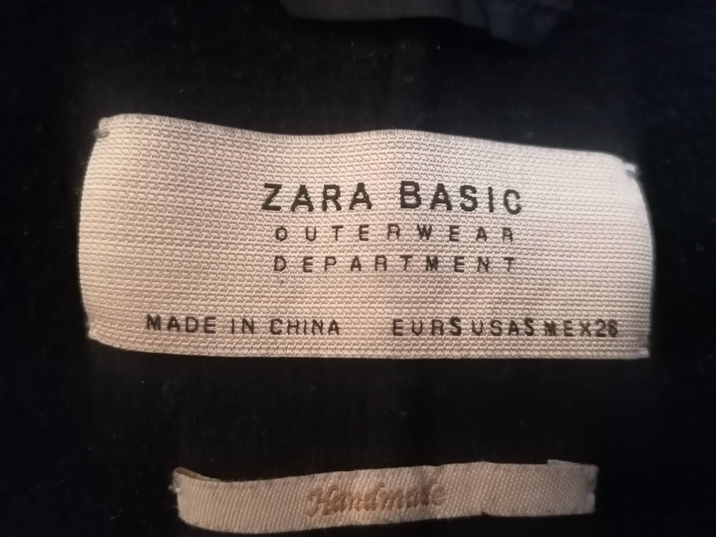 Zara handmade teget kaput predivan slika #3