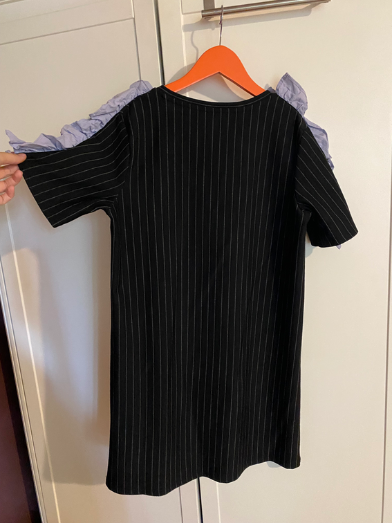 Zara mini haljina, t shirt kroj, crna slika #4