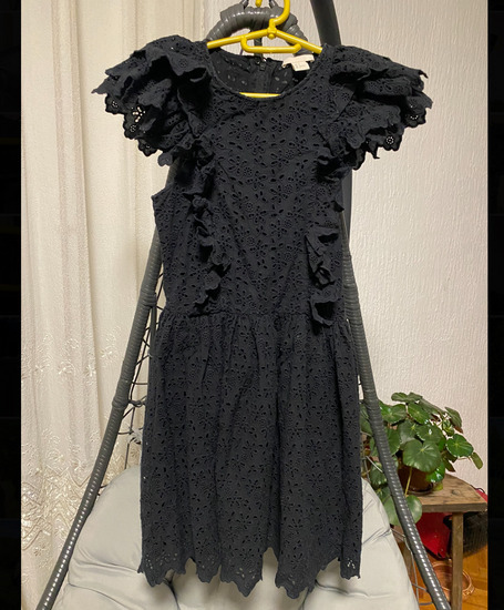 H&M čipkana crna haljina  slika #2