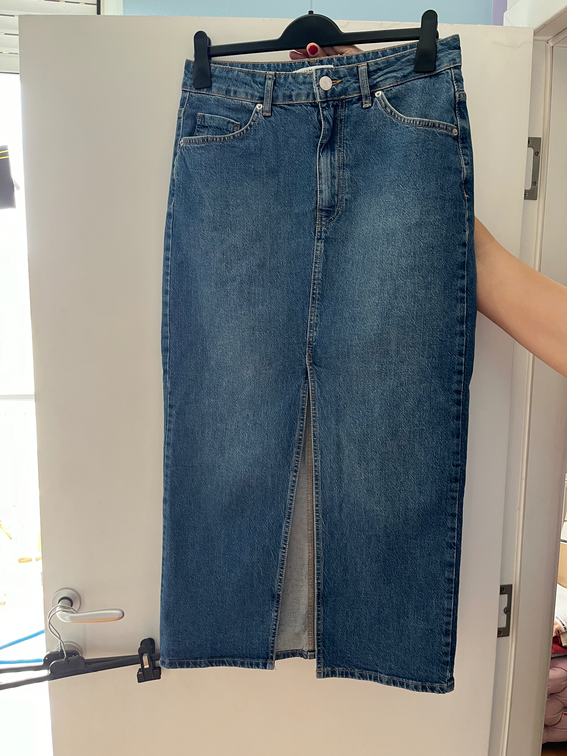 Midi teksas pull&bear suknja slika #2