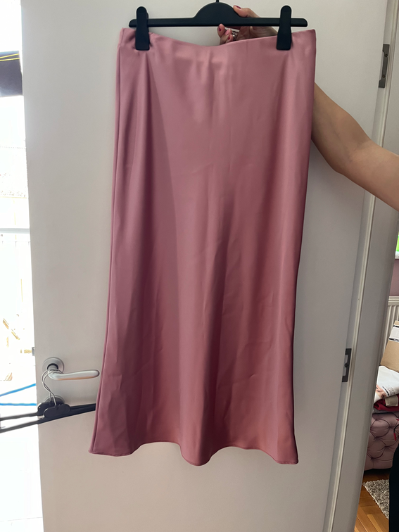 Zara midi satenska suknja slika #3