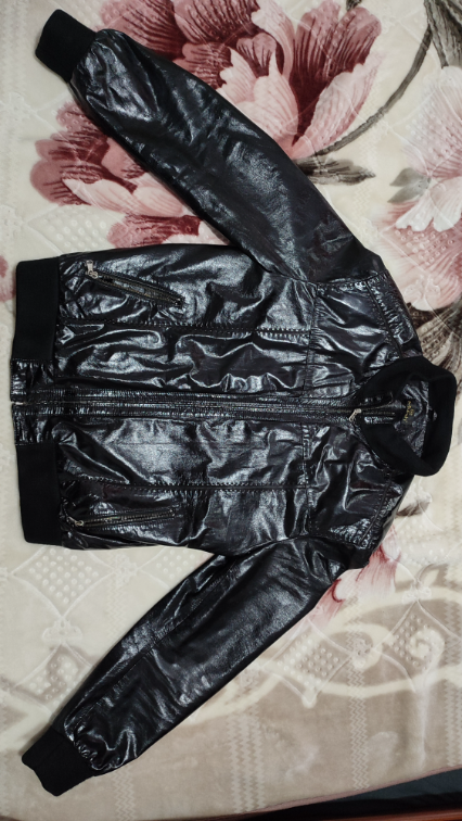 Muška kožna jakna genuine leather L slika #1