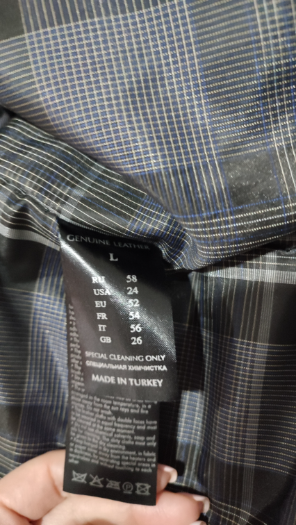 Muška kožna jakna genuine leather L slika #2