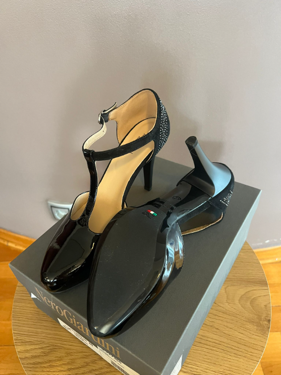 NeroGiardini crne kozne zenske cipele na stiklu 40 slika #2