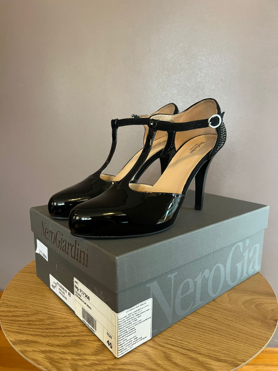 NeroGiardini crne kozne zenske cipele na stiklu 40 slika #3