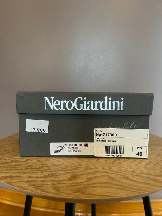 NeroGiardini crne kozne zenske cipele na stiklu 40 slika #5