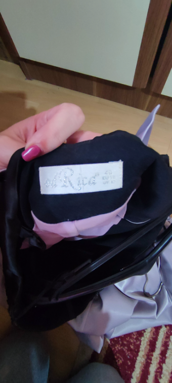 Novogodišnja satenska haljina sa kristalima slika #3