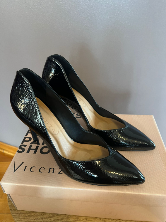 Vicenza crne kožne salonke broj 40 slika #2