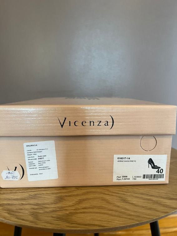 Vicenza crne kožne salonke broj 40 slika #4