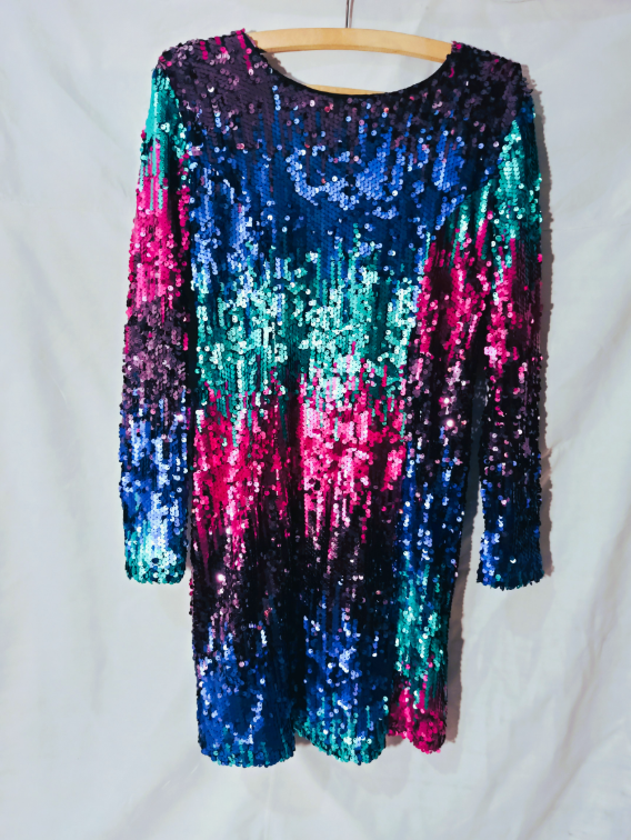 Disco / party haljina sa šljokicama  slika #4