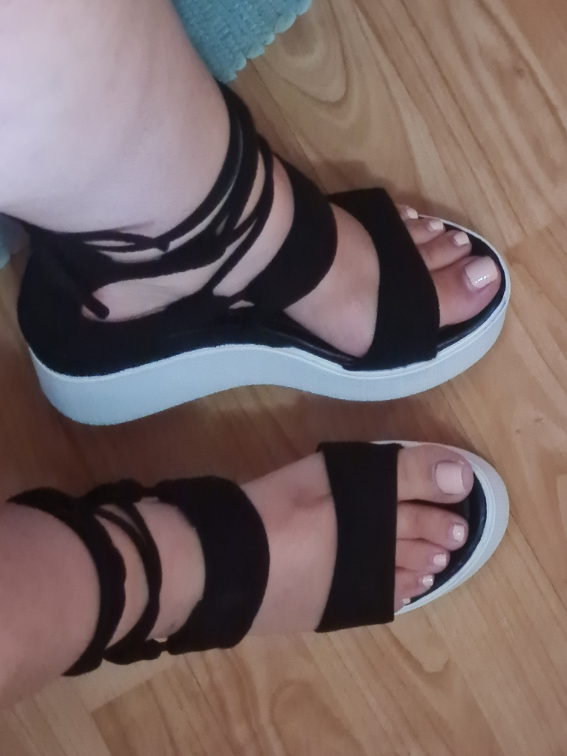 Crne sandale na platformu 37 slika #3