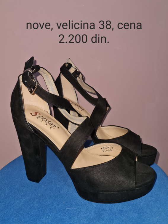 NOVE crne sandale 38 slika #1