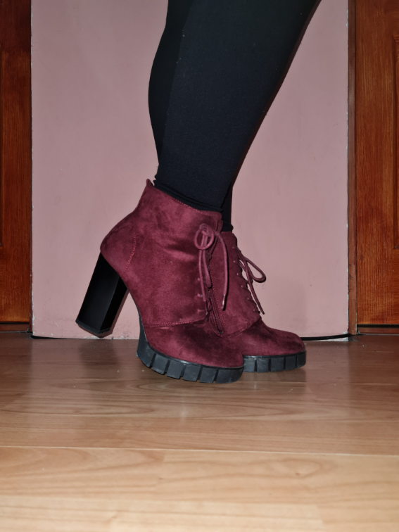 Bordo plisane cizme na stiklu 38 slika #1