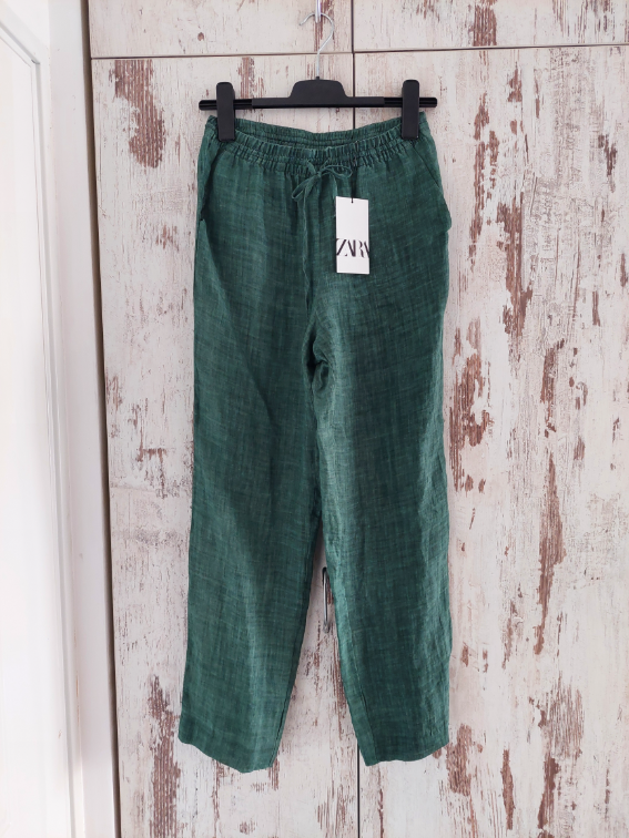 Zara pantalone od ramije sa etiketom slika #1