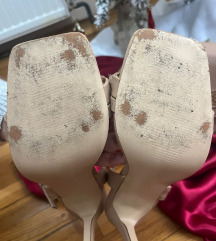 LOT Sandale na štiklu i torbica bež/nude 37 slika #3
