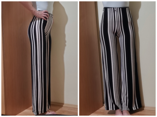 NOVO Prugaste pantalone/helanke zvoncare XS/S