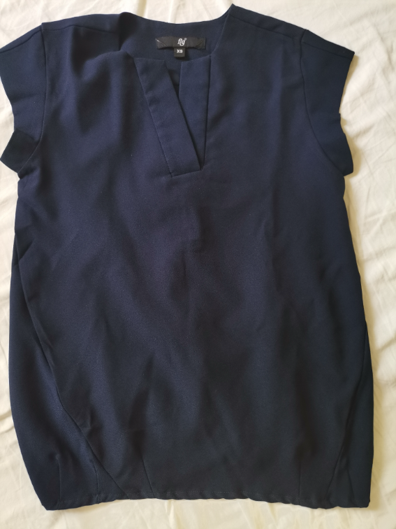 Poslovna teget bluza bez rukava XS slika #2