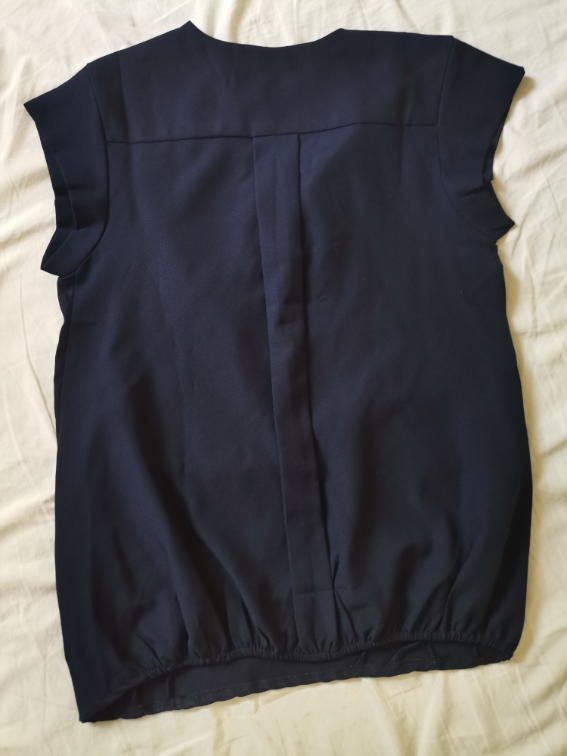 Poslovna teget bluza bez rukava XS slika #3