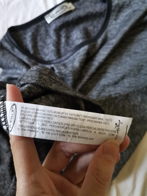 Siva melirana bluza S-M, 100% pamuk slika #5
