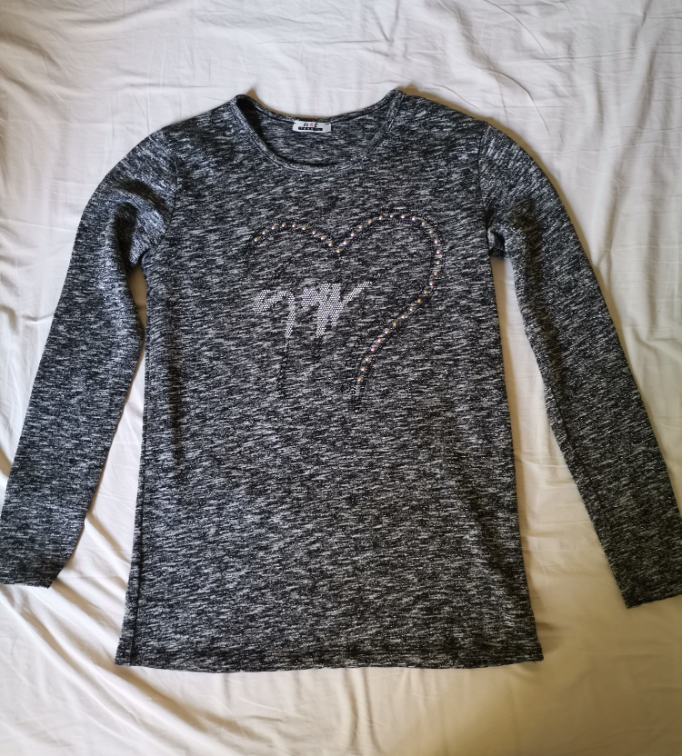 Siva melirana bluza L slika #2