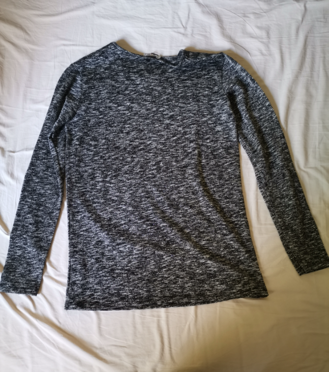 Siva melirana bluza L slika #3