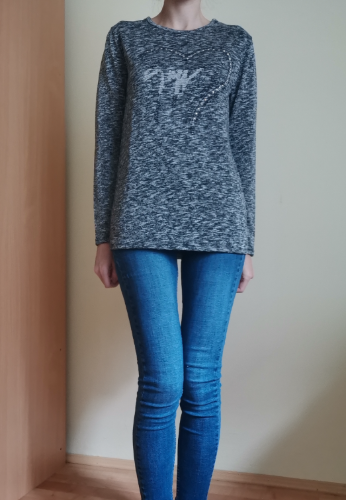 Siva melirana bluza L