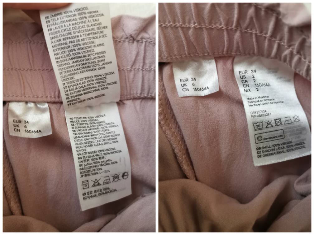 H&M svetloroze letnje pantalone slika #2