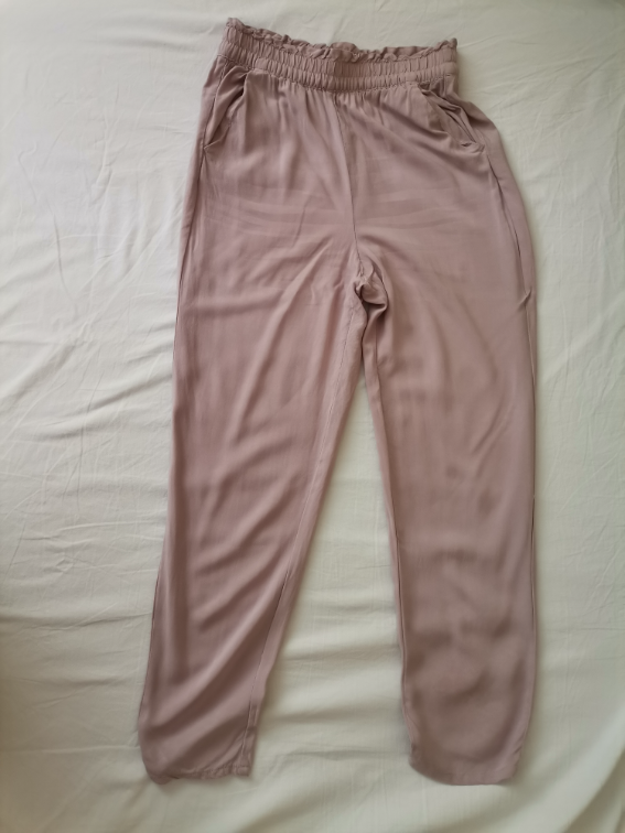 H&M svetloroze letnje pantalone slika #3
