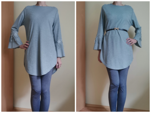 Tunika sa zvonastim rukavima S-M