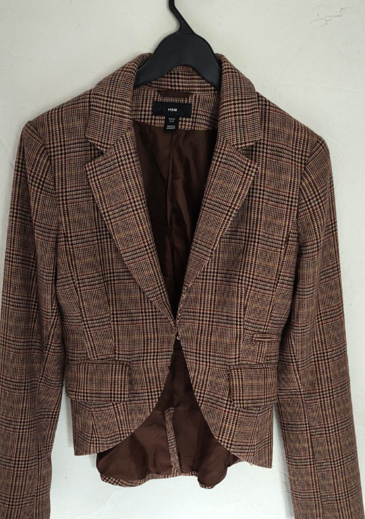H&M Kratki Karirani Sako Br.36   slika #2