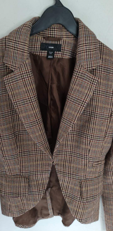 H&M Kratki Karirani Sako Br.36   slika #3