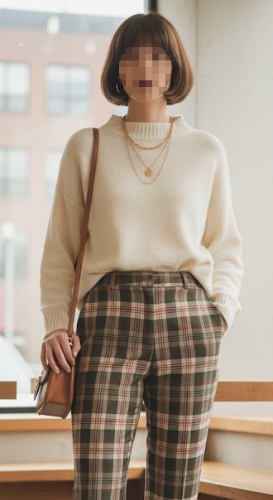 Vintage Tartan Multiblu pantalone vel.M  