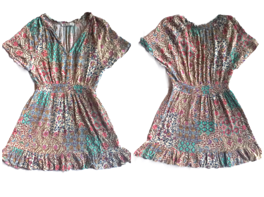 *ZARA* cvetna mini haljina slika #3