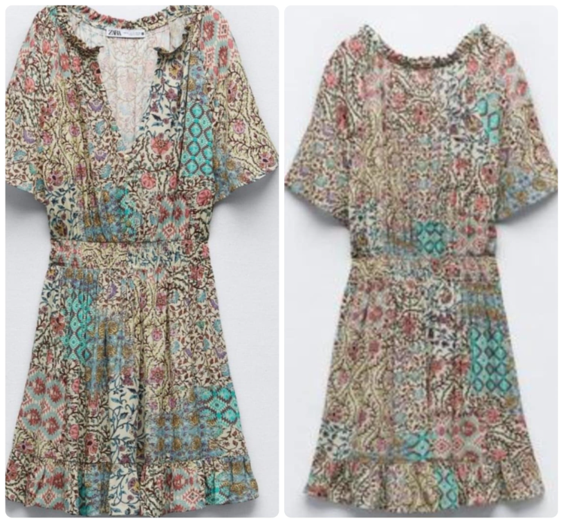 *ZARA* cvetna mini haljina slika #2