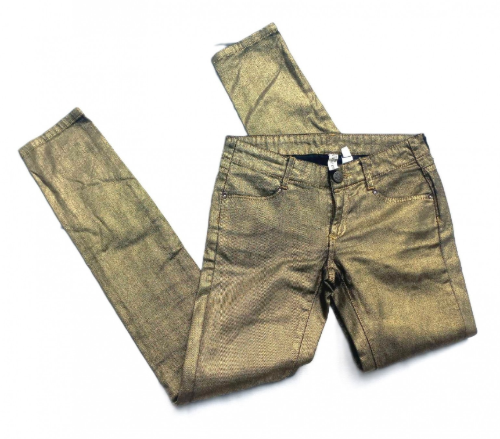 MANGO metalik zlatne farmerke