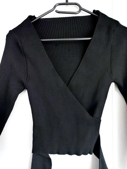 ELISHE bluza - crop top na vezivanje S/M slika #2