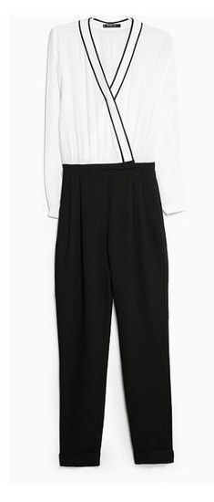 MANGO kombinezon crno-beli L slika #4