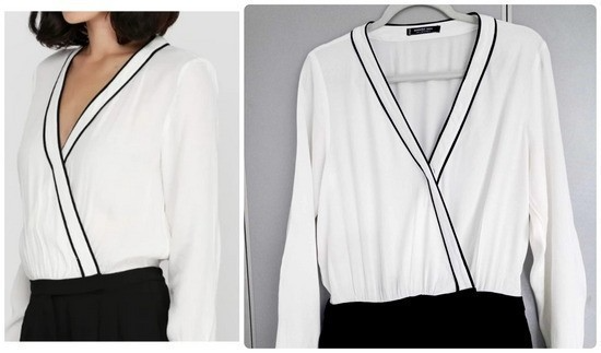 MANGO kombinezon crno-beli L slika #3