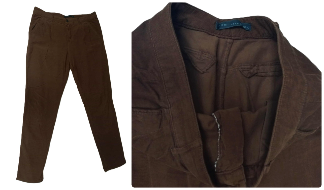 *ZARA* somot braon pantalone 38 slika #5
