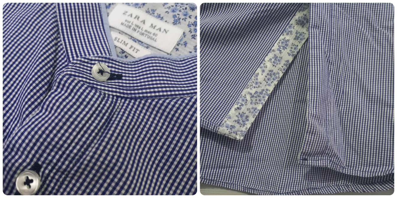 *ZARA MAN* kosulja teget bela karirana L slika #5