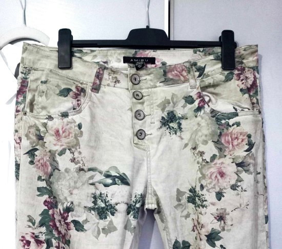 *AMISU* 40 cvetne farmerke-pantalone slika #4