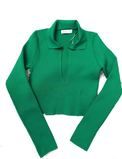 STRADIVARIJUS crop top bluza dzemper L slika #3