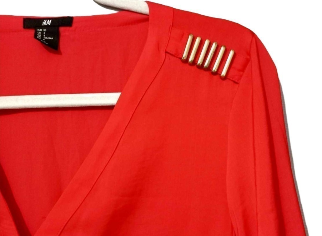 *H&M* koralno crvena bluza-tunika slika #4