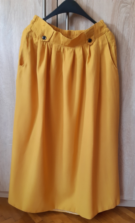 Vintage tamno zuta suknja slika #1