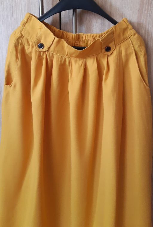 Vintage tamno zuta suknja slika #3