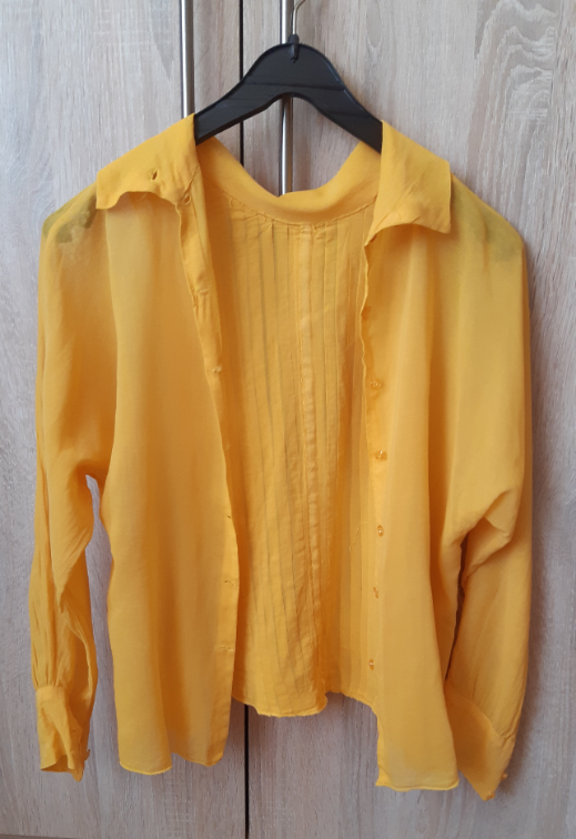 Vintage prozirna zuta kosulja slika #2