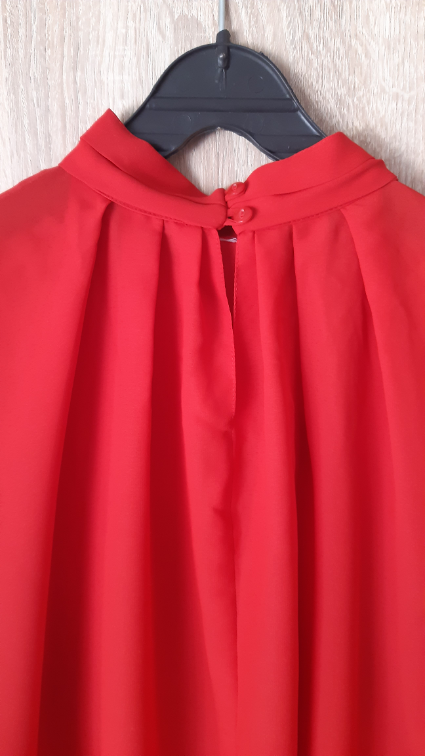 Vintage crvena prozirna bluza slika #2