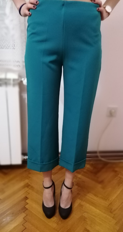 Tirkizne kapri pantalone Novo slika #3